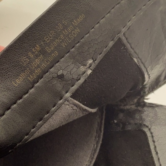 Sam Edelman black Wilson Boot Size 8.5 Wedge Heel Black Suede Bootie Almond Toe - Picture 7 of 11